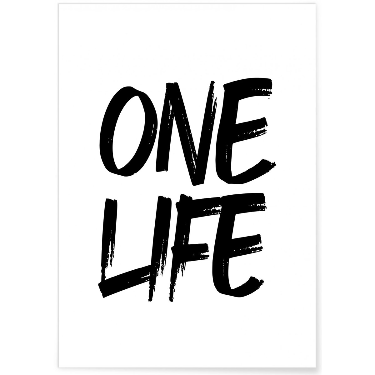 Poster 'One Life' blanc, L'AFFICHERIE