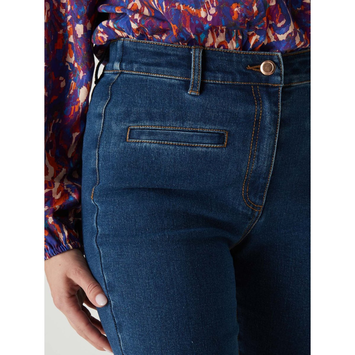 Jean bas évasé stature +1.60m denim stone, DAXON