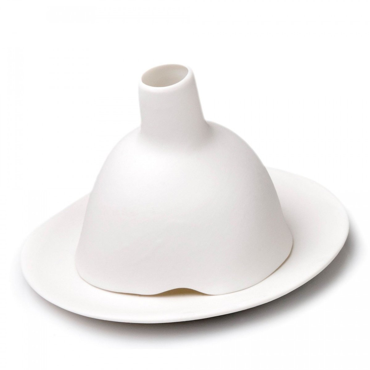 Photophore Igloo de Nuit Lisse Porcelaine blanc mat, TSE ET TSE ASSOCIÉES