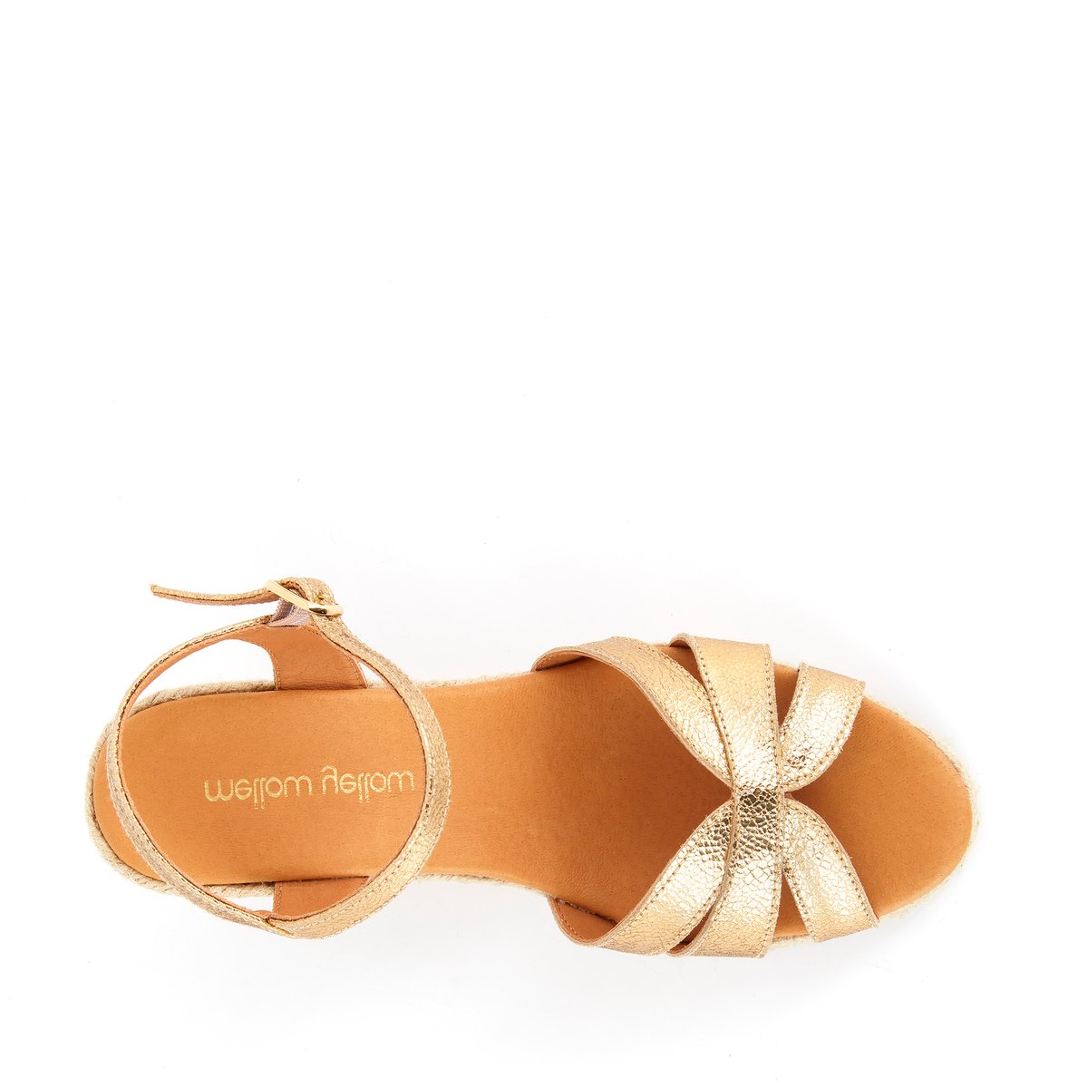 Sandale À Talon en cuir ELLARIA or, MELLOW YELLOW