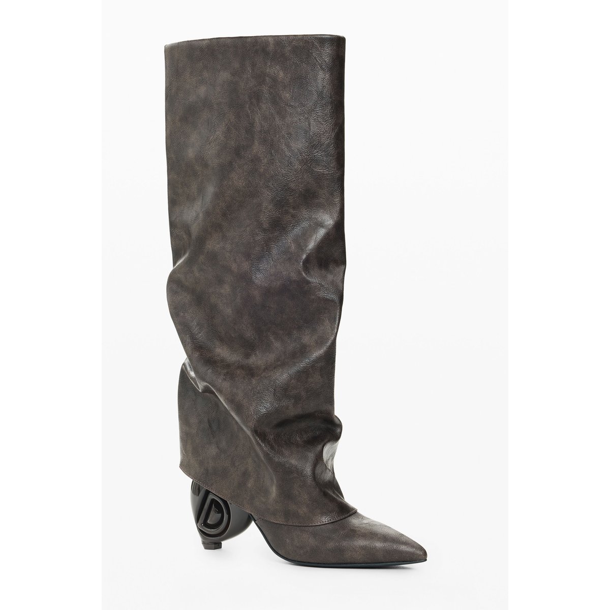 Bottes effet cuir marron, DESIGUAL
