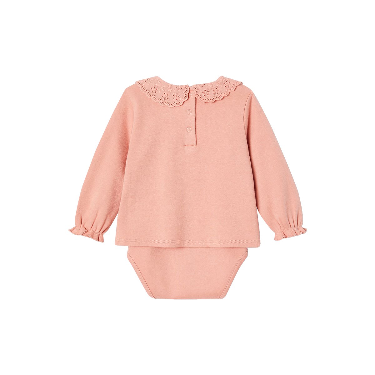 Lot 2 bodies tee-shirt en coton bio ATELIER rose, VERTBAUDET