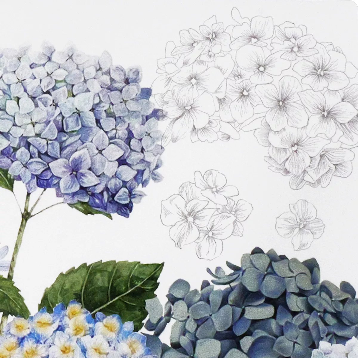 Set lin & coton JARDIN DE BRETAGNE bleu, GARNIER THIEBAUT