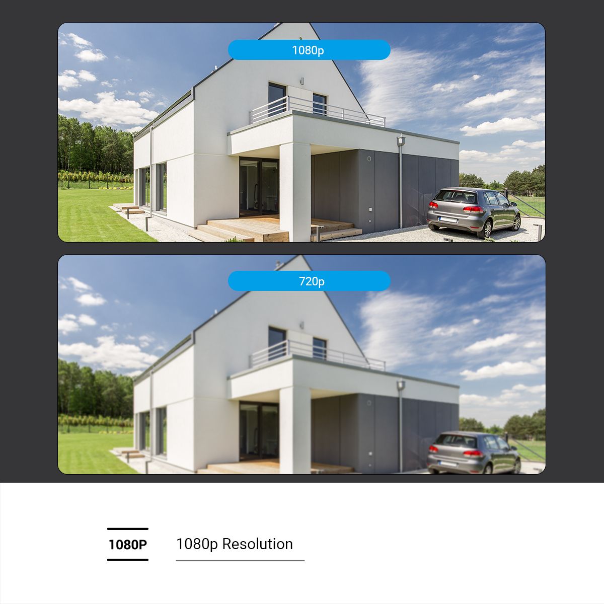 Caméra de surveillance Wifi H8C 1080P motorisée couleur unique, EZVIZ