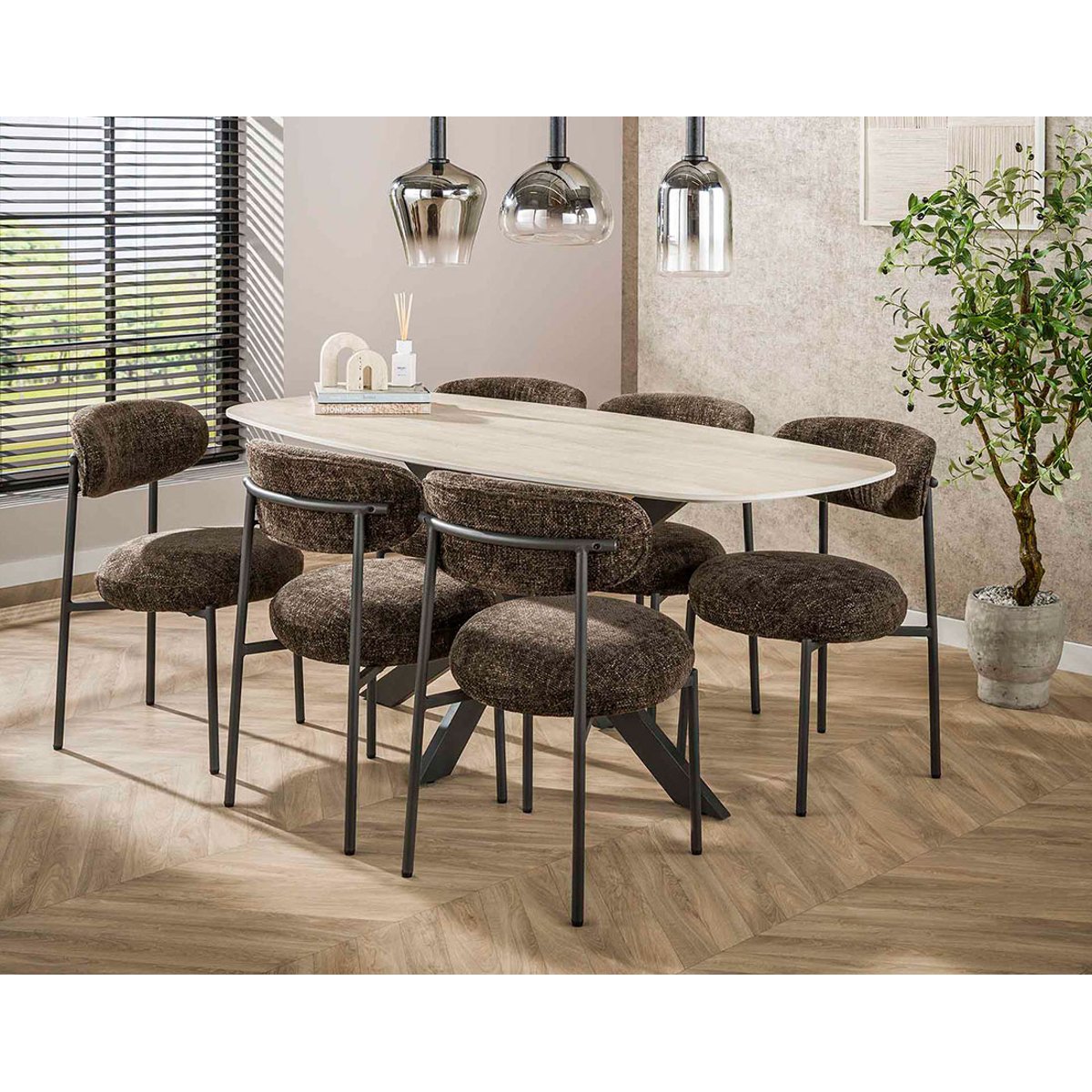 Lot de deux Chaises - ADELIA marron, BEST MOBILIER
