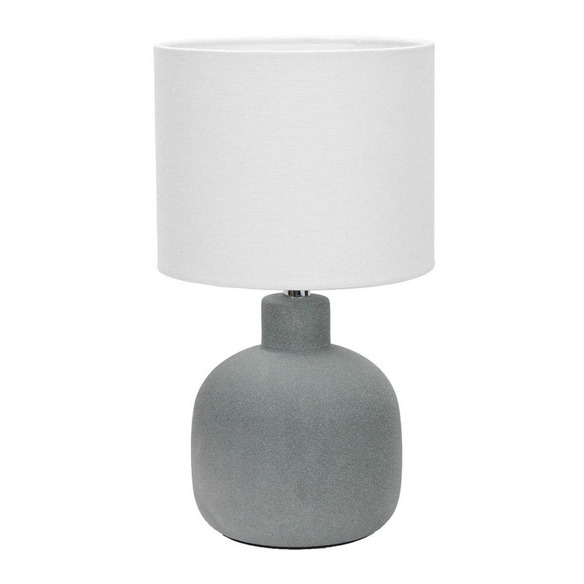Carly Hand Finished Sandblast Ceramic Table Lamp with Linen Shade grey, SO'HOME