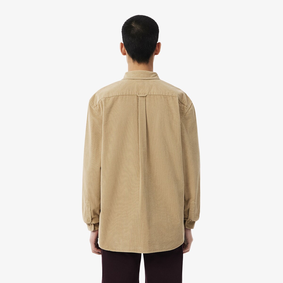 Chemise en velours, Regular Fit beige, LACOSTE