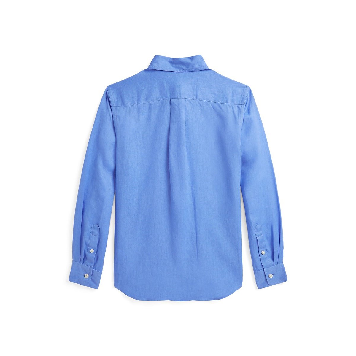 Hemd met lange mouwen in linnen blauw, POLO RALPH LAUREN