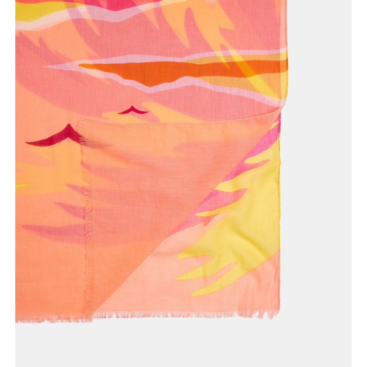 Etole plage aloha en coton bio orange et rose, GALERIES LAFAYETTE