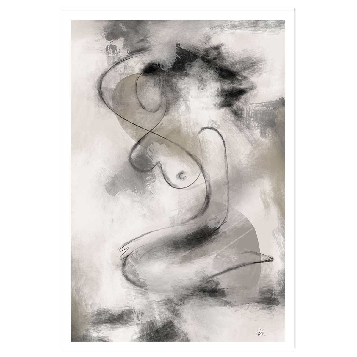 Affiche Eclats et courbe affiche seule, HEXOA