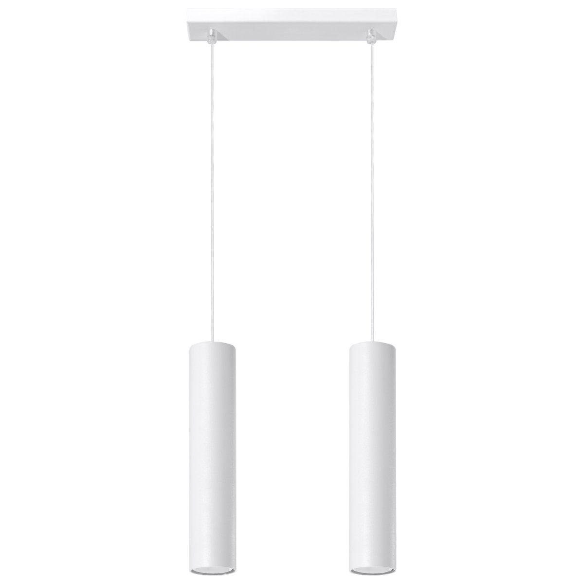 Suspension Acier Blanc GU10 2 Lagos blanc, EDEN