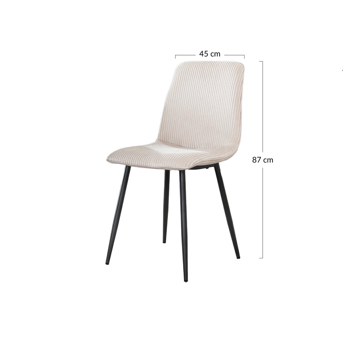 Lot de quatre Chaises - IRIS blanc, BEST MOBILIER