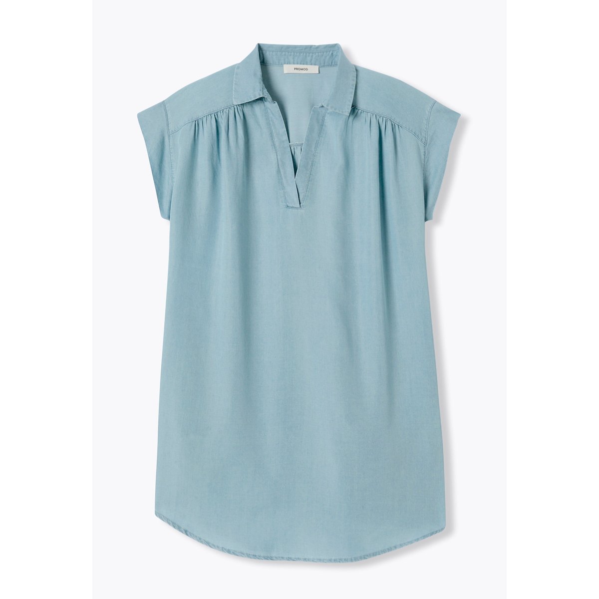 Robe courte en lyocell jean clair, PROMOD