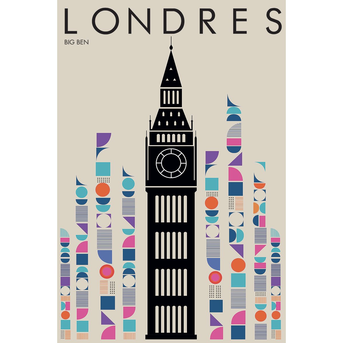 Tableau london big ben retro tableau alu dibond, HEXOA
