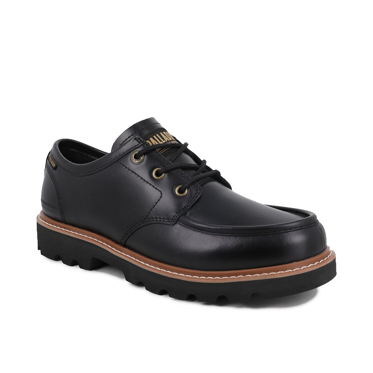 Moccassins à lacets en cuir, Trooperlite Loafer noir, PALLADIUM