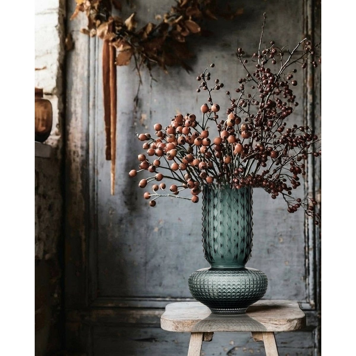 Vase en verre recyclé SAPPHIRE bleu, BAZAR BIZAR