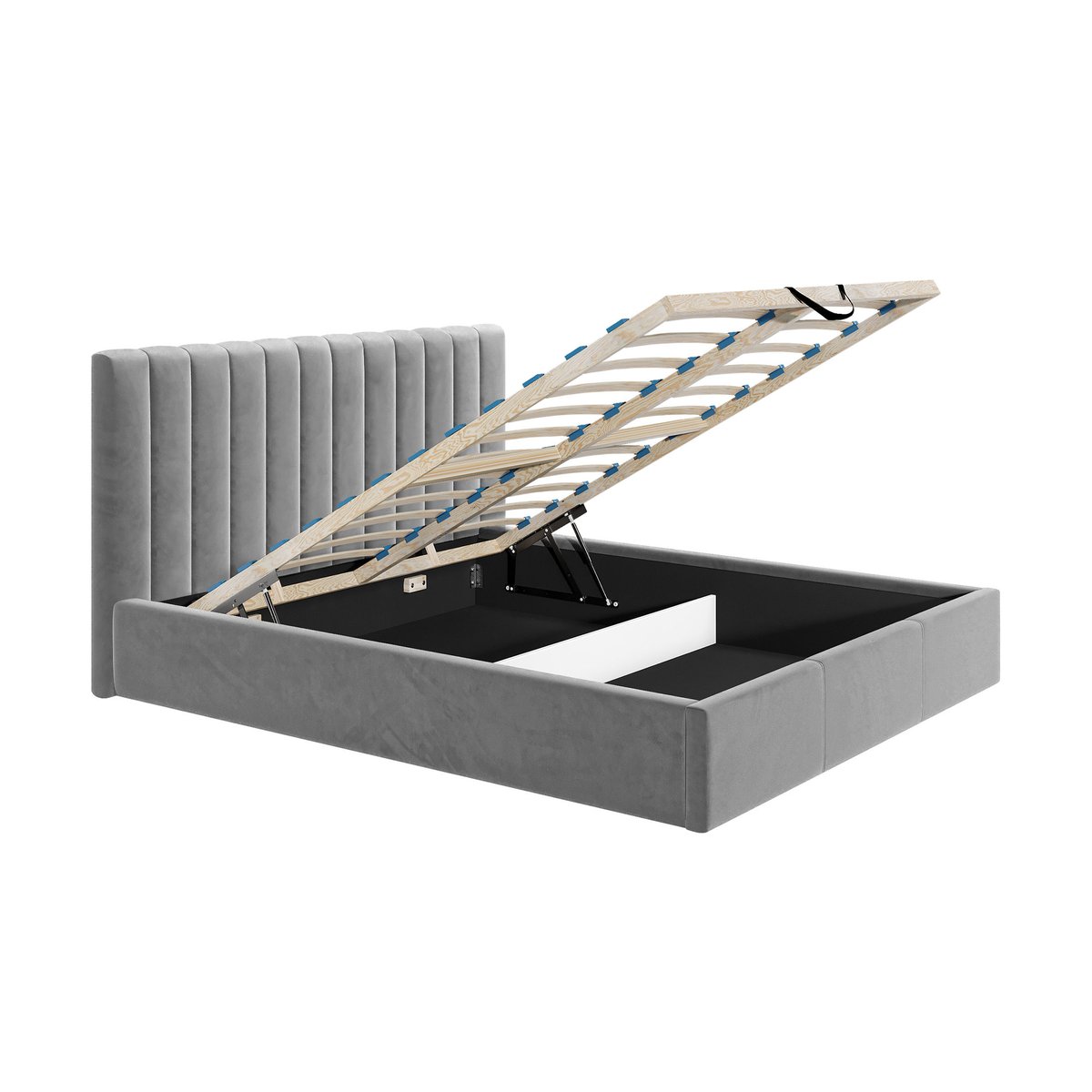 Lit coffre - ROSARIO gris, BEST MOBILIER