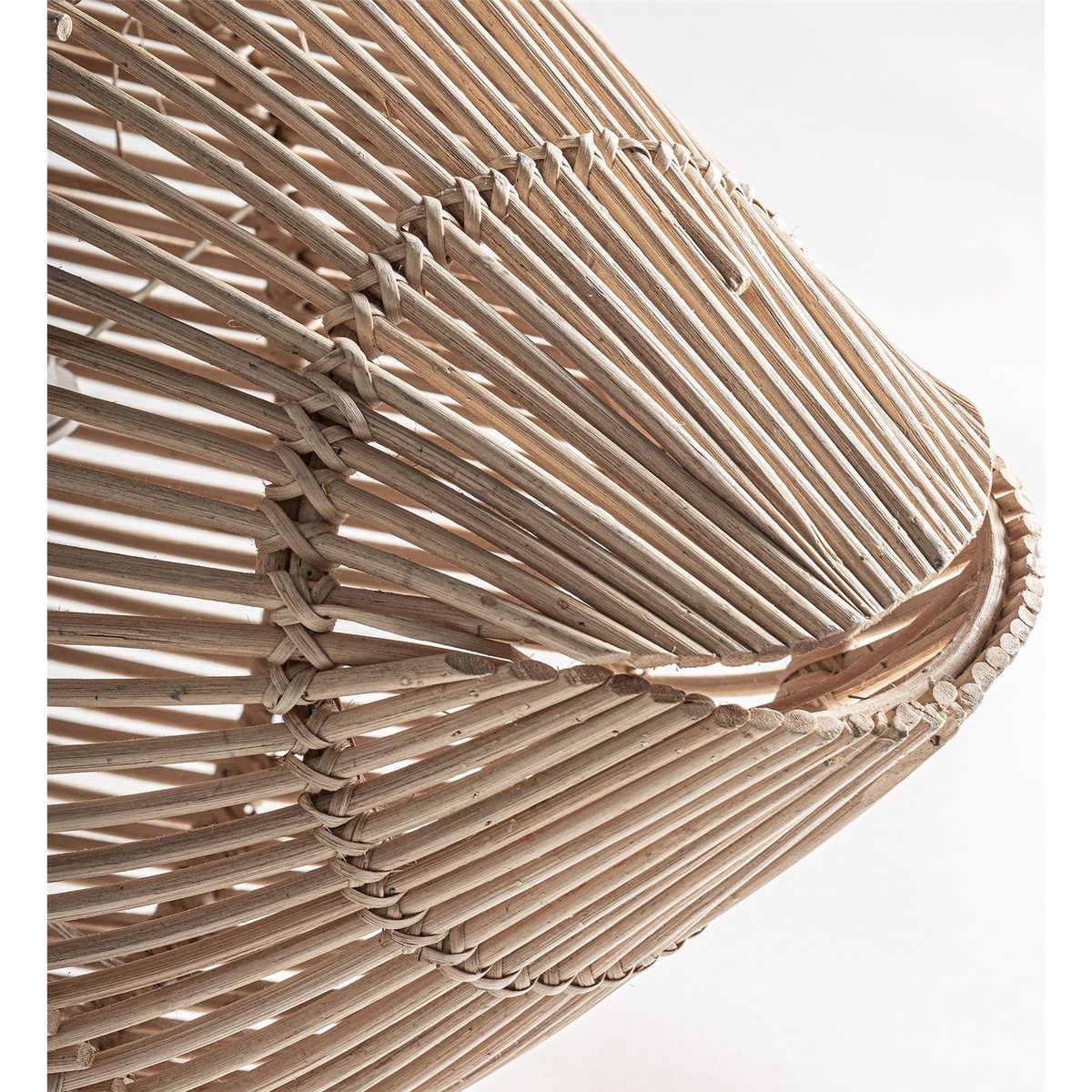 Suspension en rotin forme poisson marron naturel effet bois, RECOLLECTION