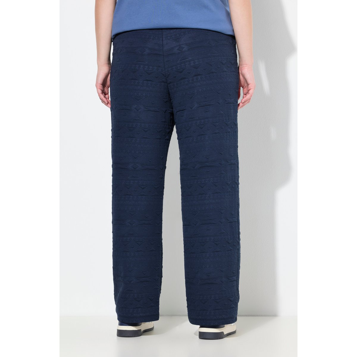 Pantalon en coton bio Rose bleu marine, ULLA POPKEN