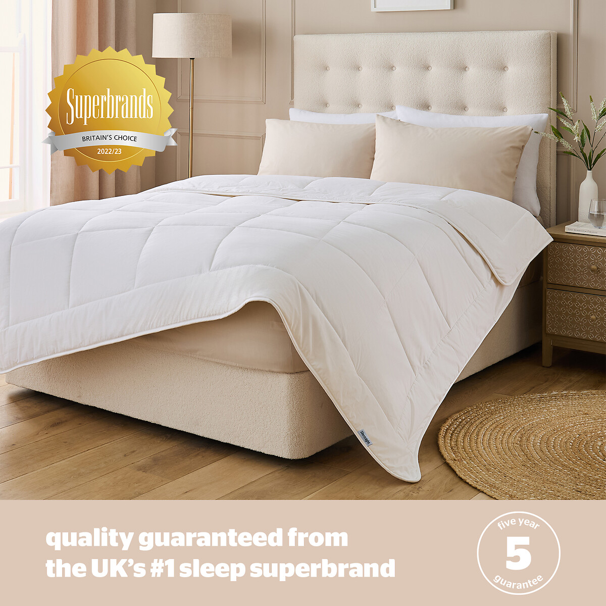Natural Wool Lightweight Summer Duvet white, SILENTNIGHT