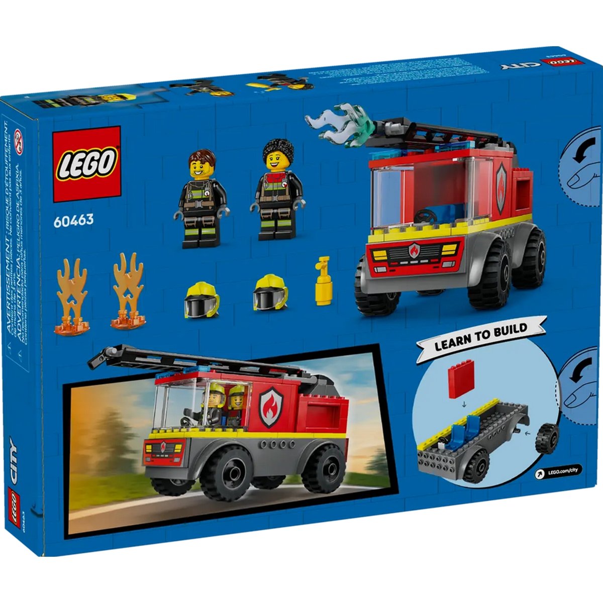 LEGO City - Magnifique Camion de Pompiers avec Échelle Télescopique - 60463 multicolore, LEGO