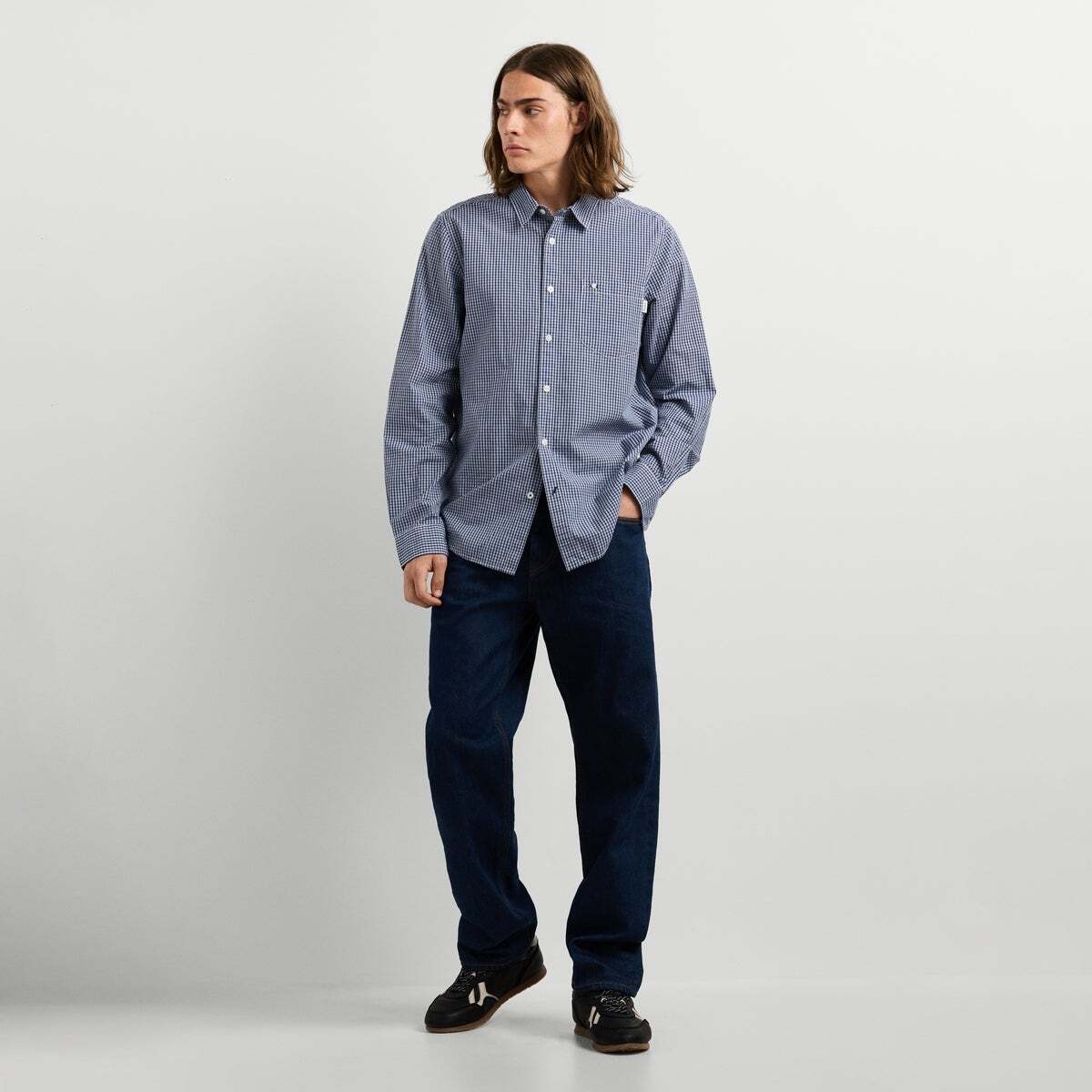 Chemise Coupe Regular À Carreaux En Popeline bleu dulwich, PEPE JEANS