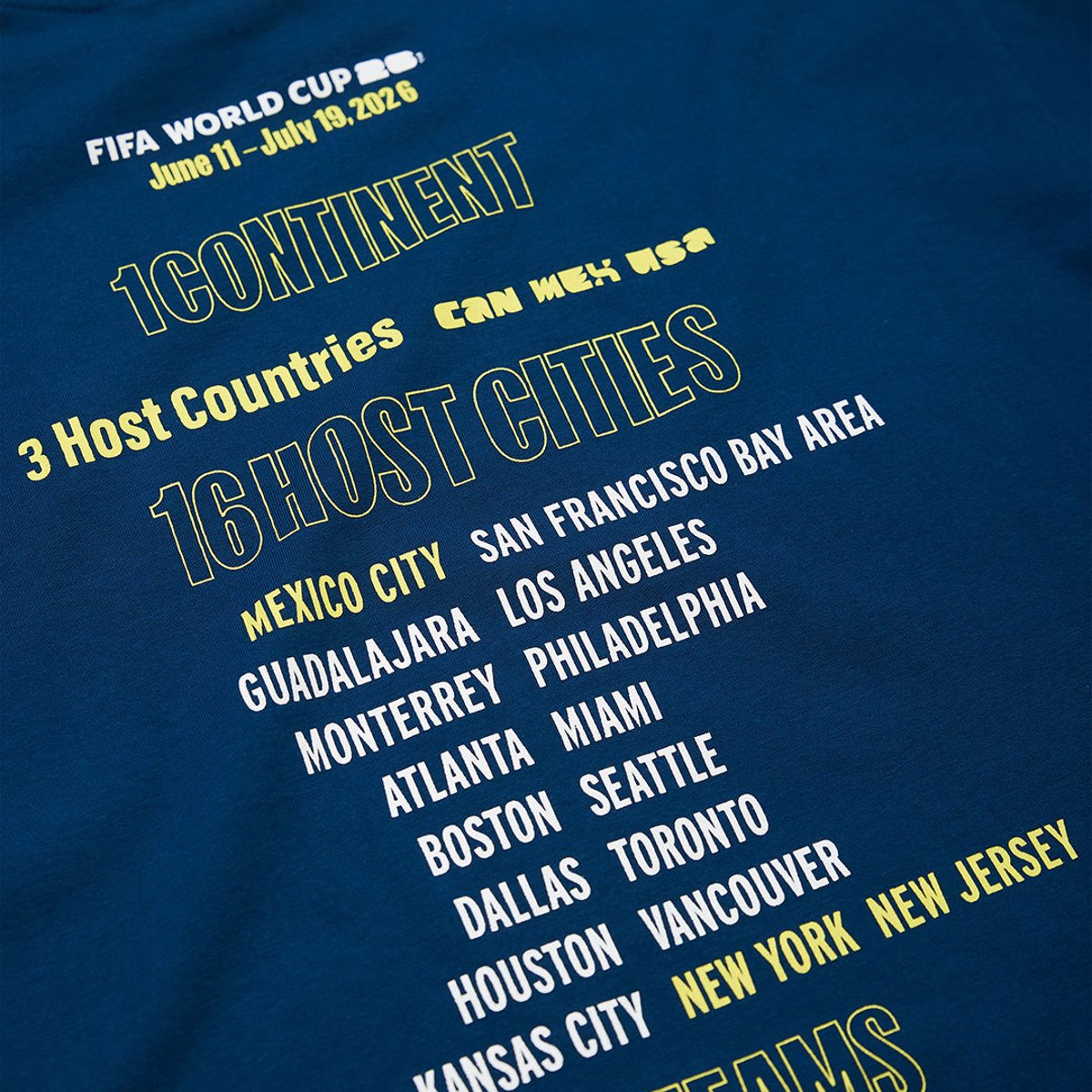 T-shirt couleur FIFA WORLD CUP 2026 bleu, BOBOLI