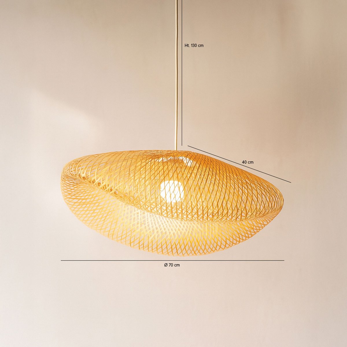 Suspension en bambou tressé, KLINO naturel, NOW'S HOME