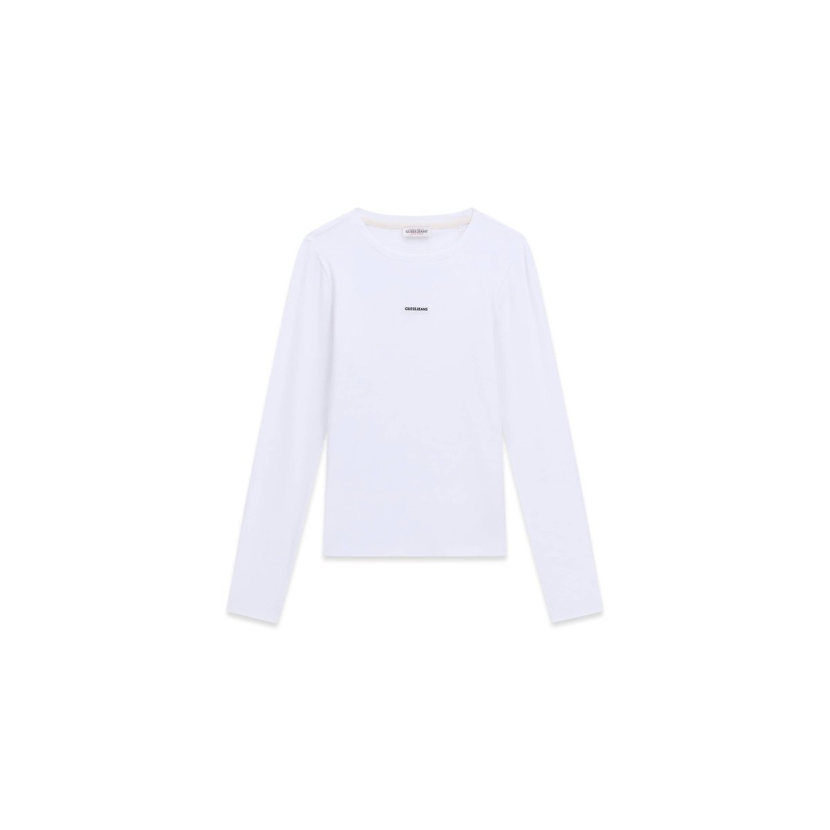 Haut À Manches Longues Avec Logo Patch blanc, GUESS