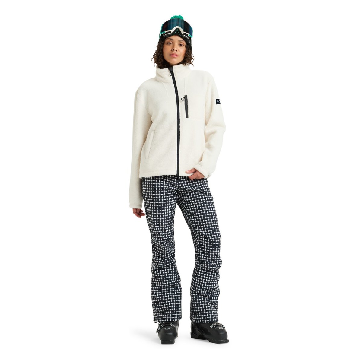 Couche intermédiaire technique ALABAMA FULL ZIP SOLID. blanc whisper white, ROXY