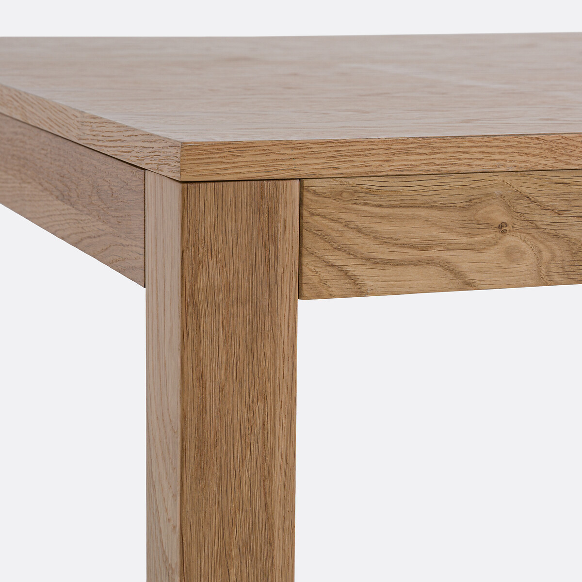Table à manger, carrée, bords droits, en chêne et plaqué, 2 à 4 couverts, NUSSO coloris chêne, LA REDOUTE INTERIEURS