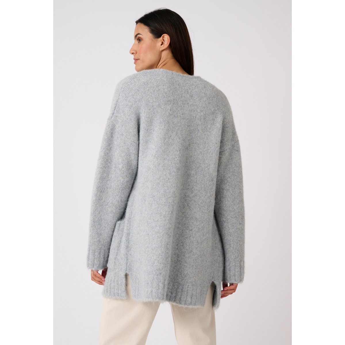 Gilet long Thermolactyl bleu glacier chiné, DAMART