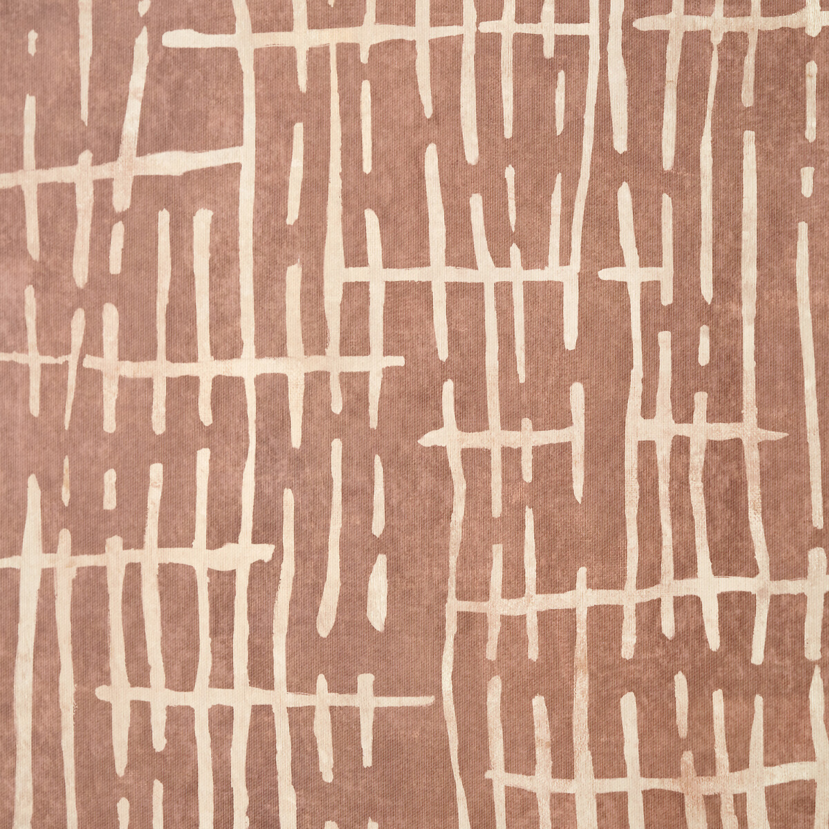 60x90cm Brown and Natural Abstract Linear Design Canvas with Oak Effect Frame brown , ÉDITÉ