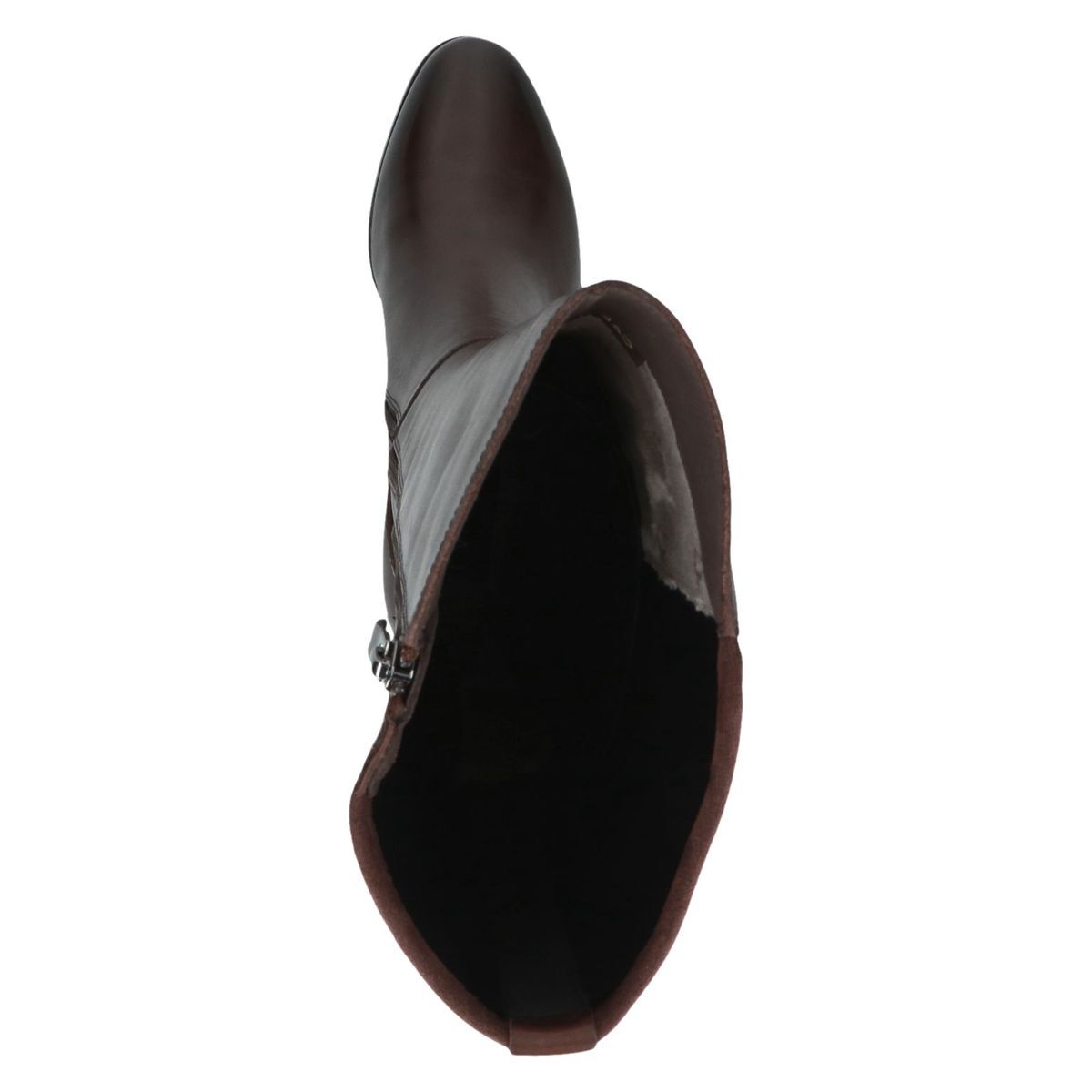 Bottes talon bloc marron foncé combiné, CAPRICE