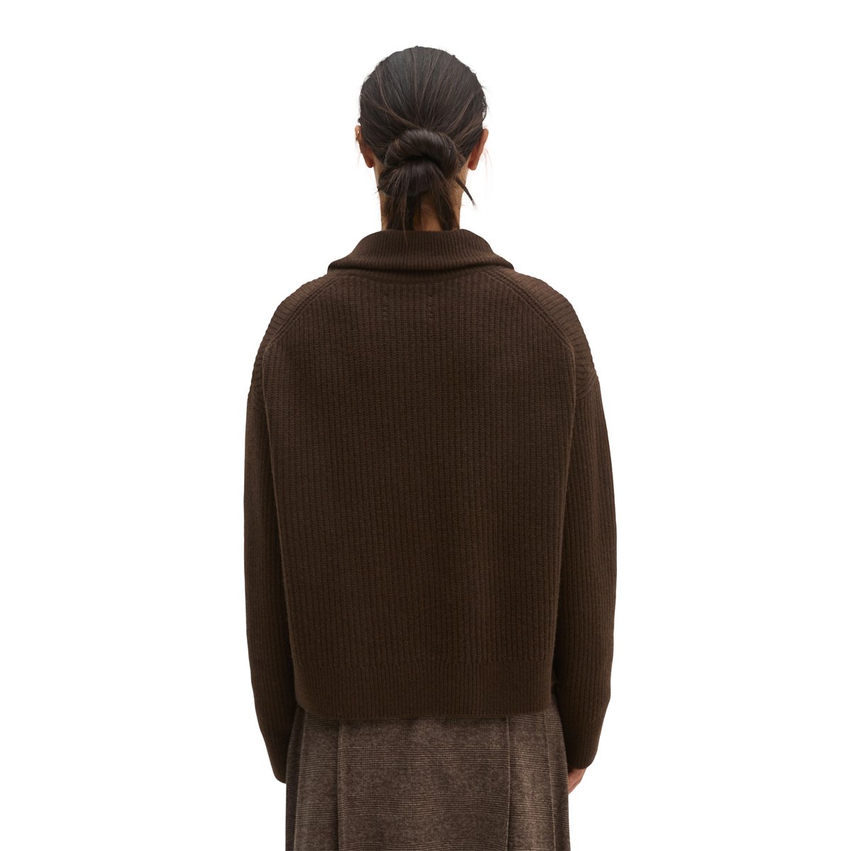 Cardigan ample en mélange de laine vierge douce marron, MARC O'POLO