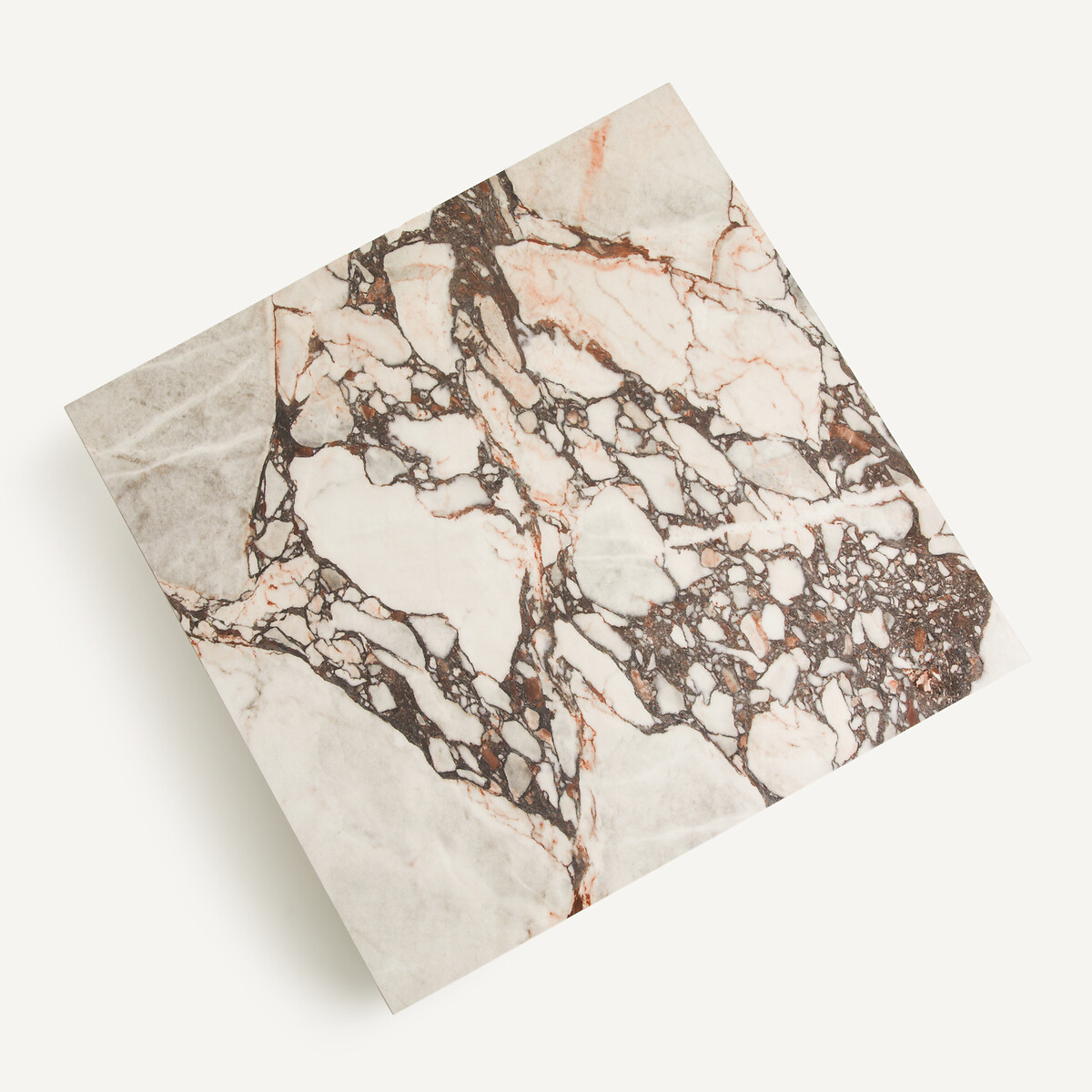 Mesa de centro quadrada, cerâmica, Alcana céramique marbre brique, AM.PM
