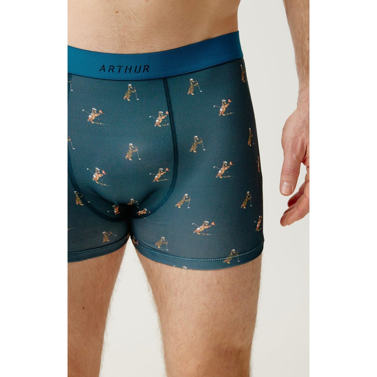 Boxer en microfibre imprimé Touche pas à mon putt canard, ARTHUR