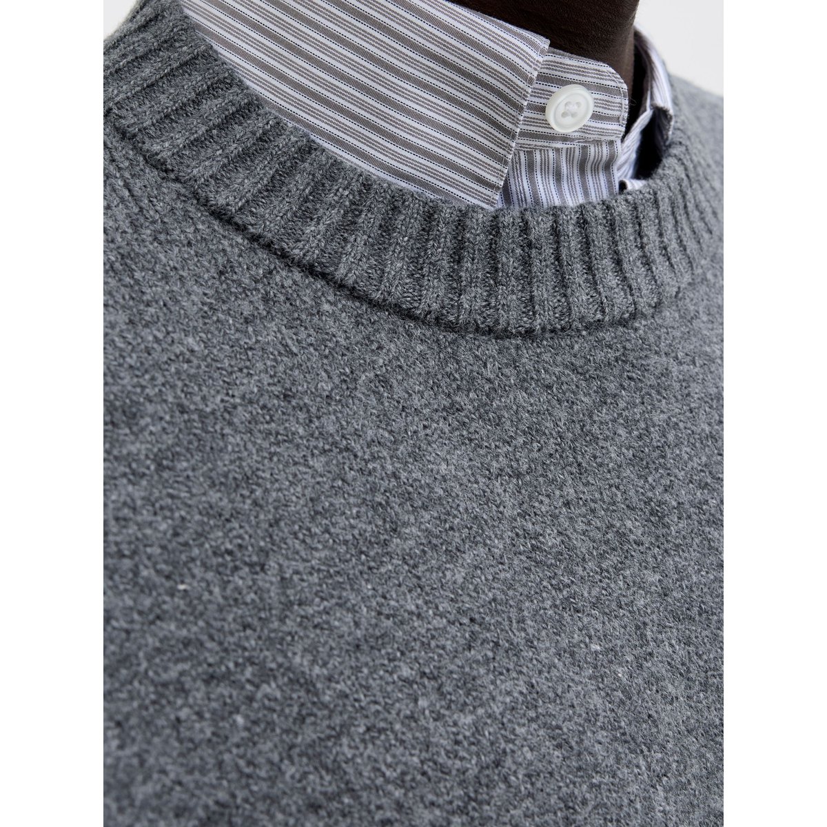 Pull En Maille dark grey melange, JACK & JONES
