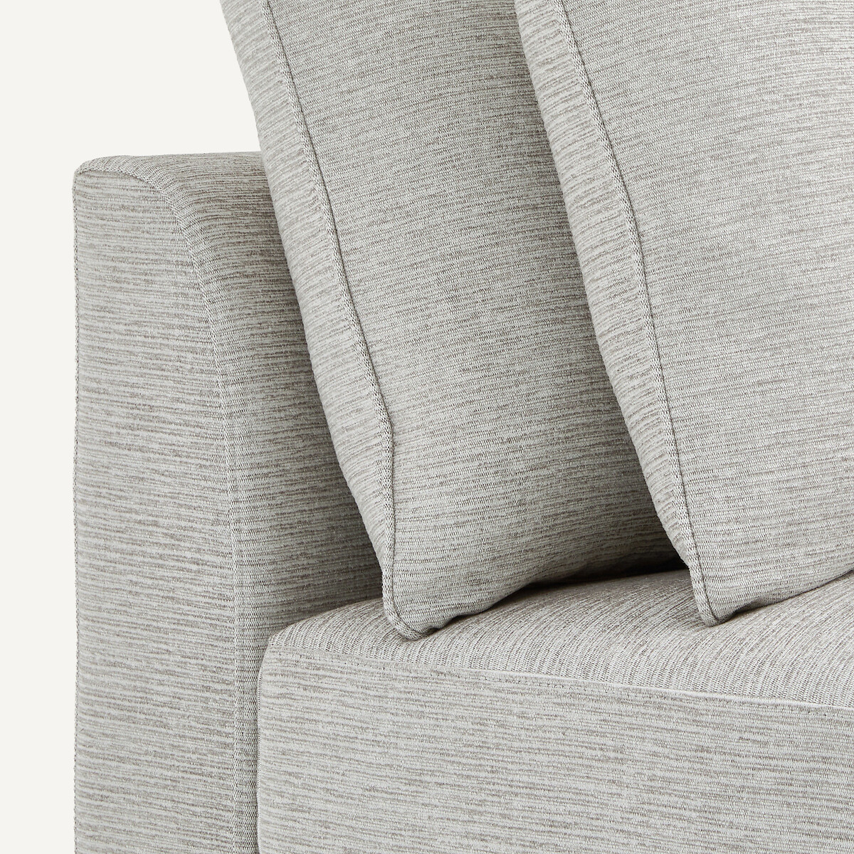 Modulares Ecksofa aus recycelter Baumwolle, TIBERIO hellgrau, AM.PM