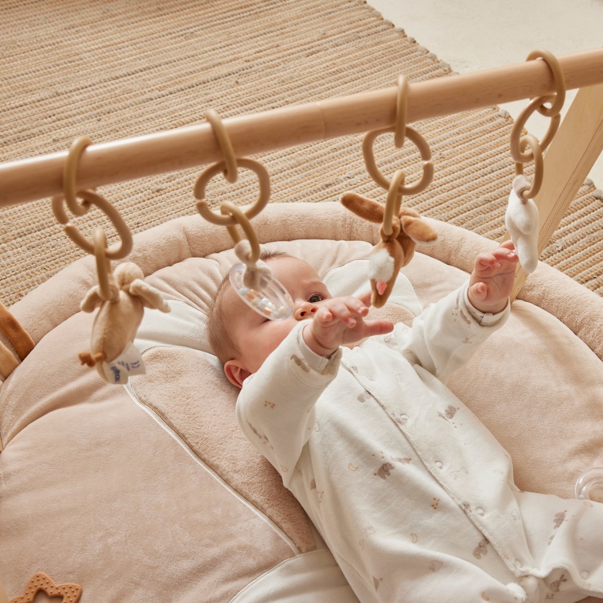 Arche de jeux en bois beige, NOUKIE'S