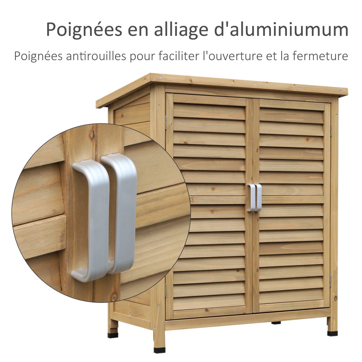 Abri de jardin Bois Jaune vert, OUTSUNNY