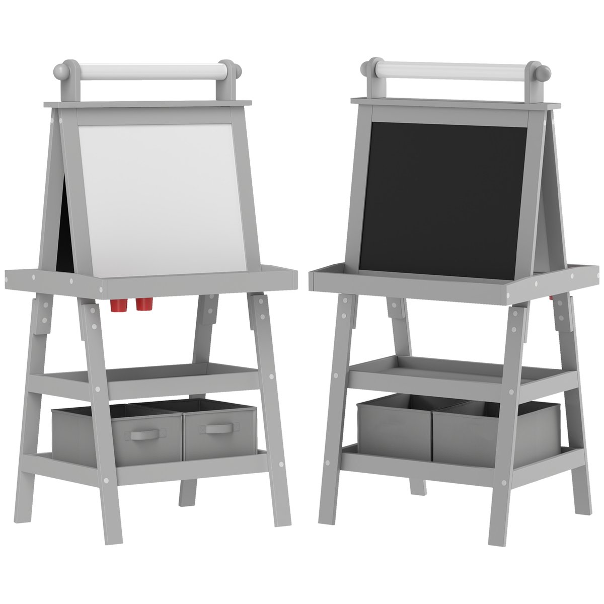 Chevalet pour enfants MDF Gris gris, rouge, AIYAPLAY