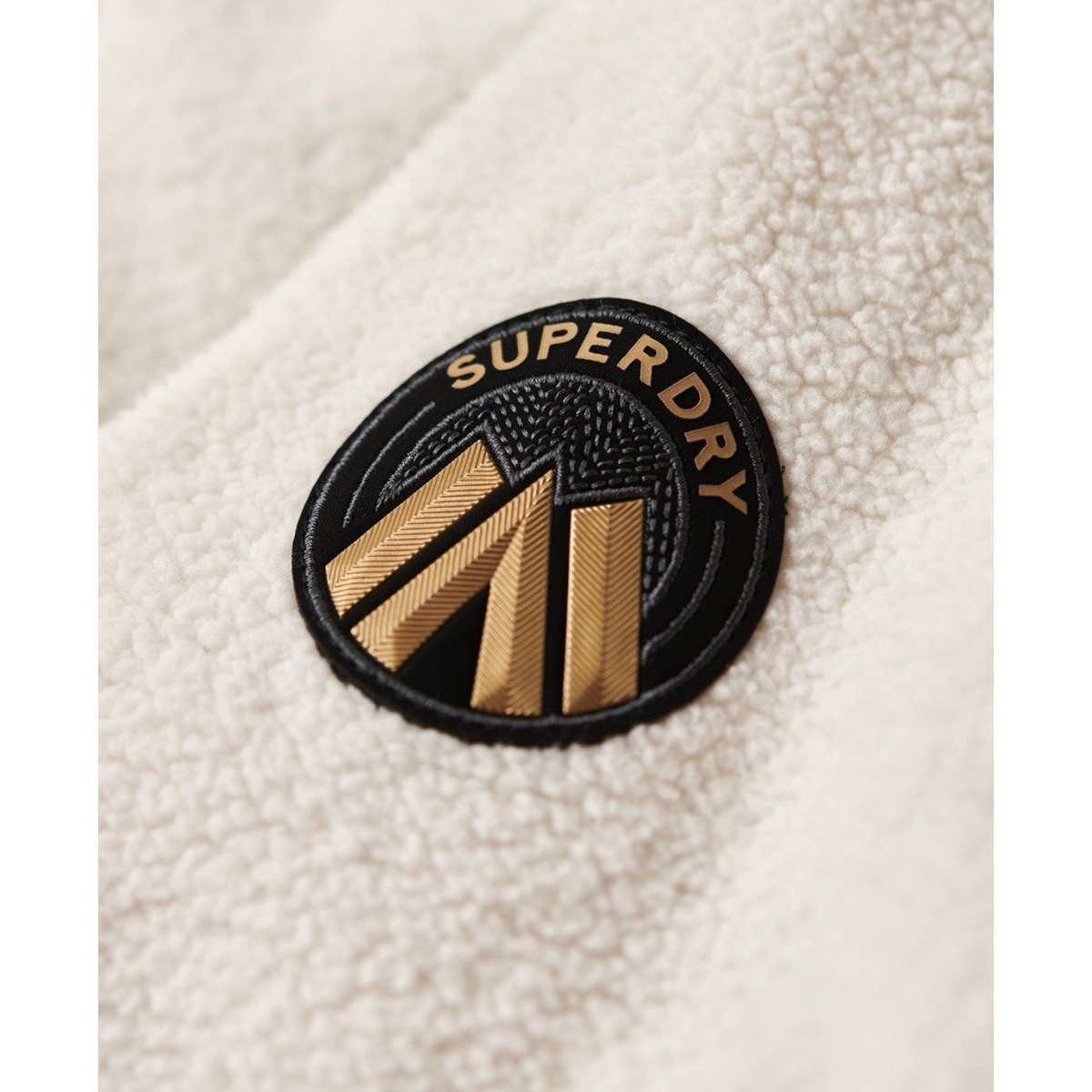 Sweat technique en sherpa à col tunisien Sport gris os nordique, SUPERDRY