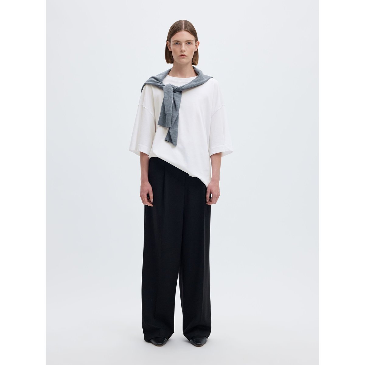 T-Shirt Oversize bright white, SELECTED