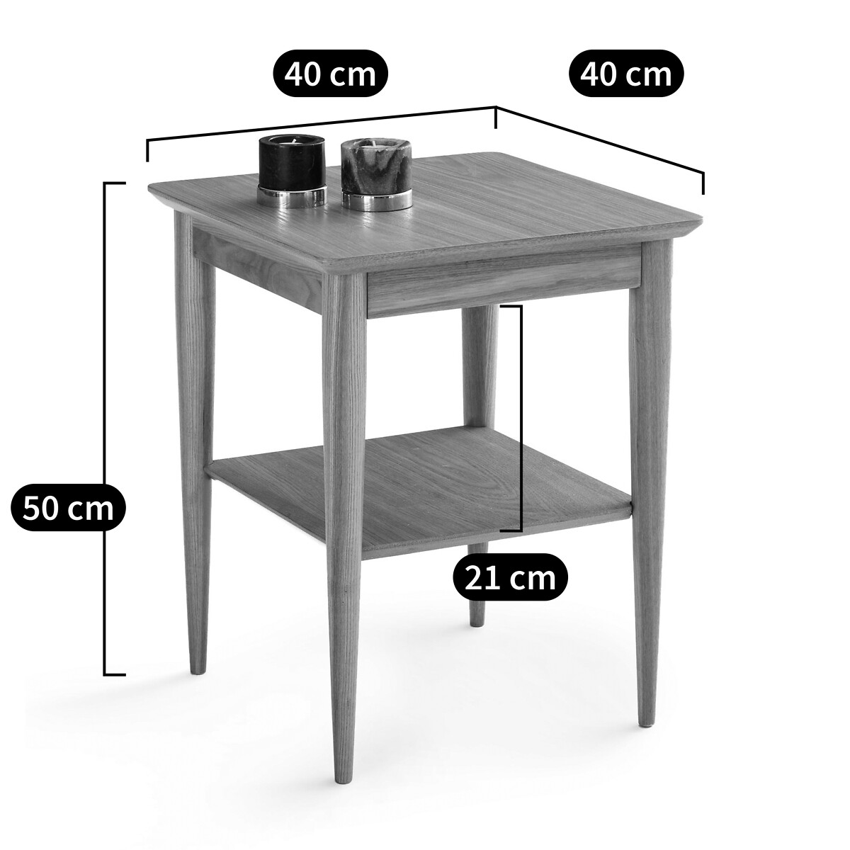 Mesa de apoio em freixo, LUSSAN natural, LA REDOUTE INTERIEURS