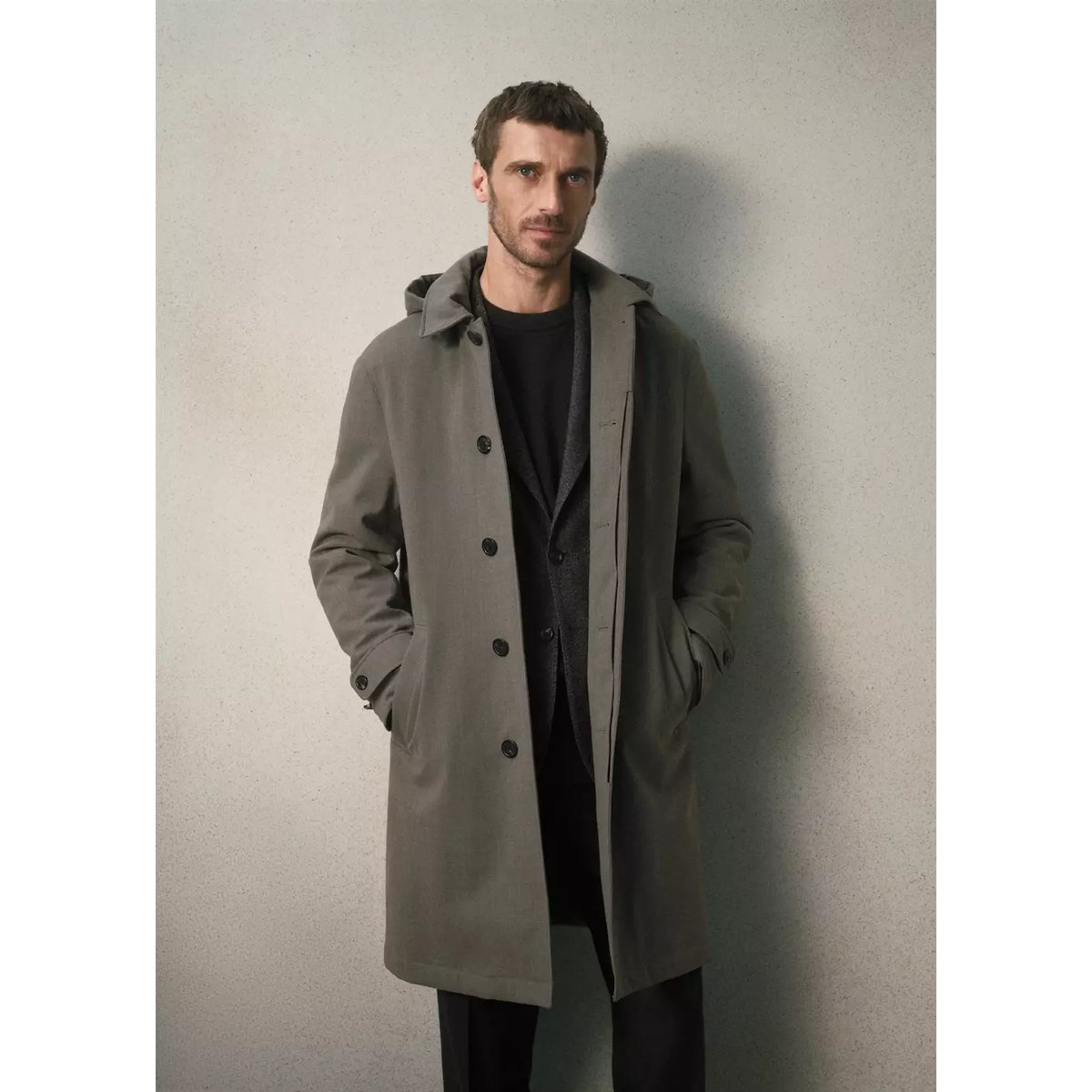 Trench thermorégulateur déperlant marron moyen, MANGO MAN