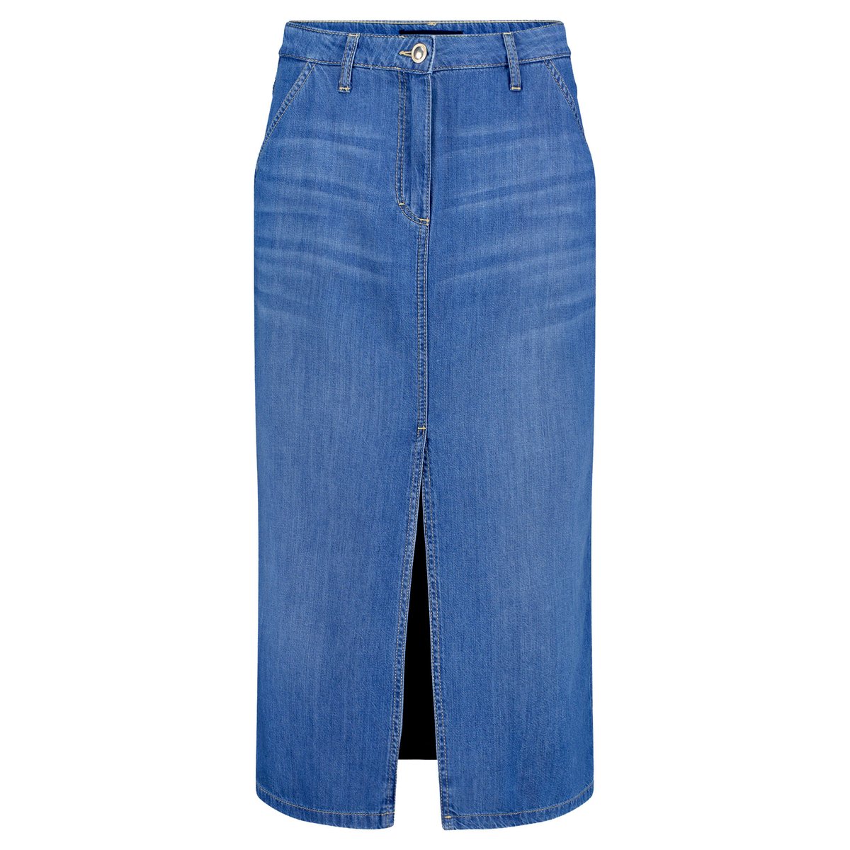 Jupe en jean à effet délavé bleu, BETTY BARCLAY