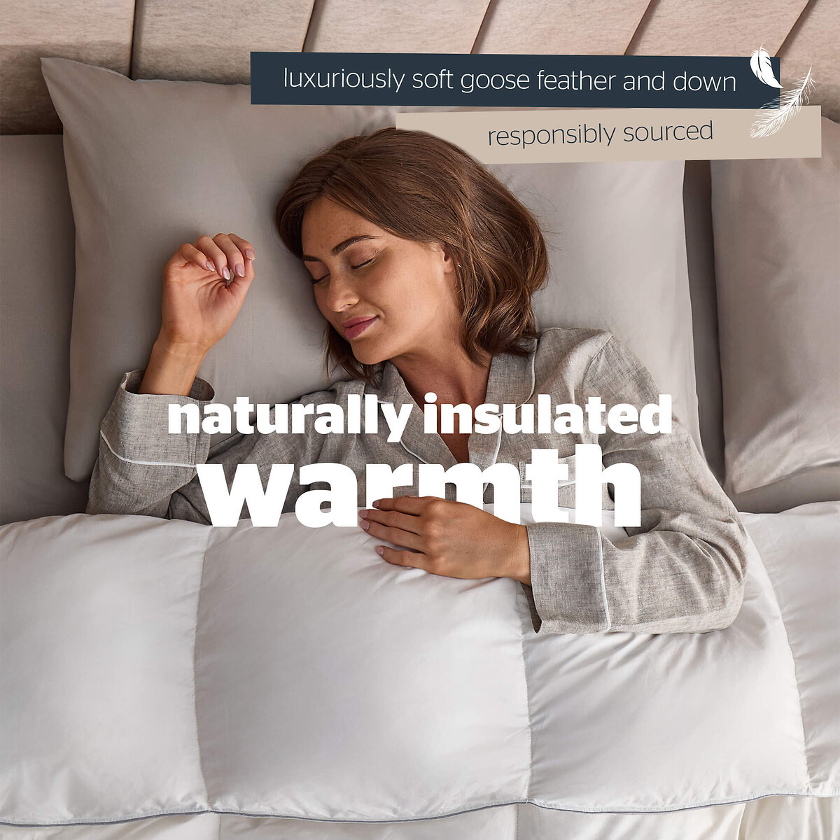 Goose Feather & Down Duvet - 10.5 Tog white, SILENTNIGHT