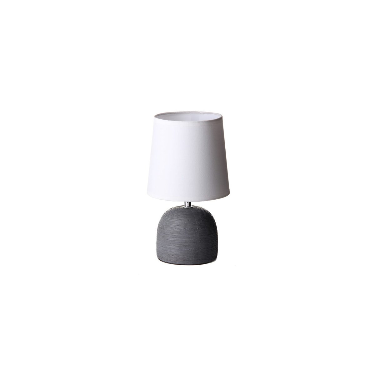 Lampe à poser ronde céramique gris effet naturel - 16x16x27.5cm gris, WADIGA
