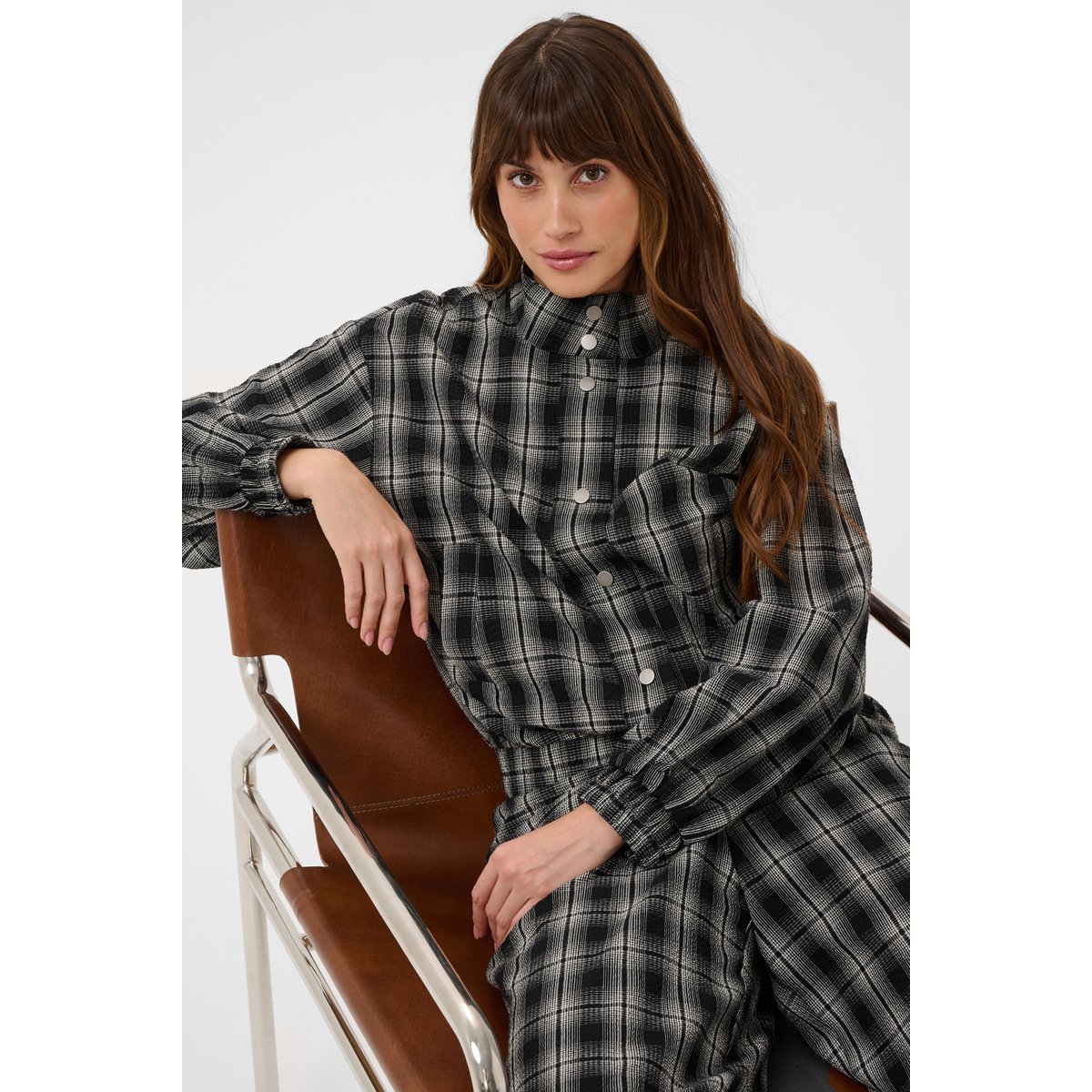 Veste noir blanc black& white check, KAFFE